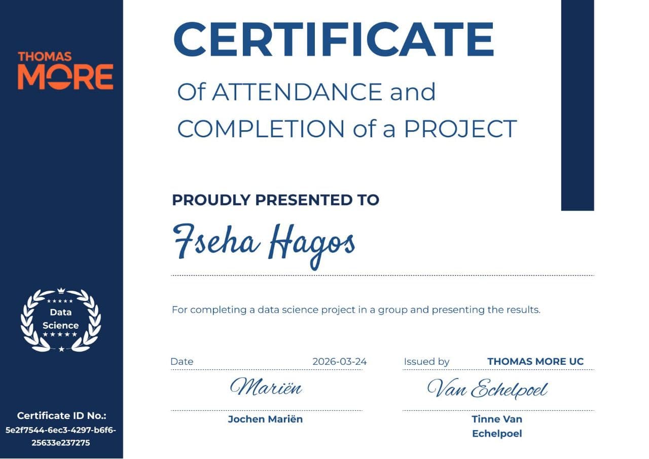 Data Science Project Certificate
