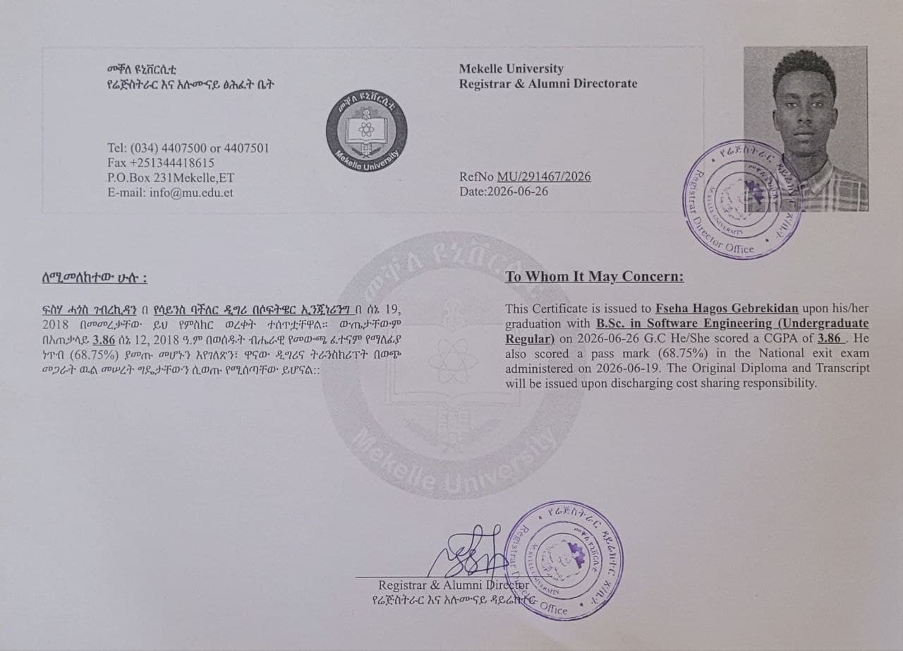 B.Sc. in Software Engineering